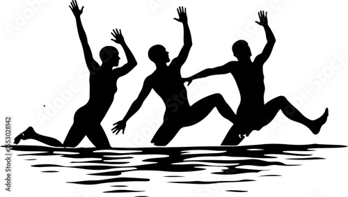 Synchronized Swimmers or Water Ballet  vector  bundle
