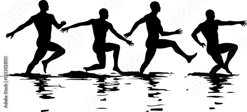 Synchronized Swimmers or Water Ballet  vector  bundle