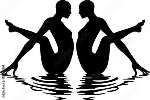 Synchronized Swimmers or Water Ballet  vector  bundle