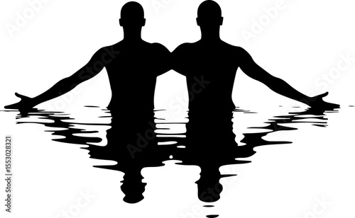 Synchronized Swimmers or Water Ballet  vector  bundle