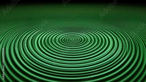 Green concentric circles ripple effect.