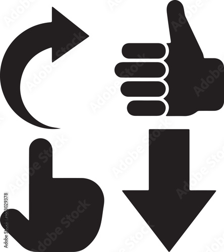 thumb up and down