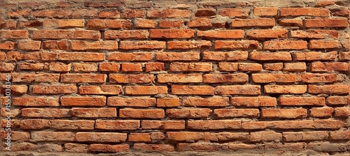Sturdy Brickwork Displaying Time and Texturing  Ideal for Backdrop or Abstract Art in Rustic Style