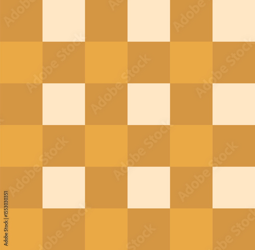 Checkerboard seamless pattern. Orange gingham pattern.