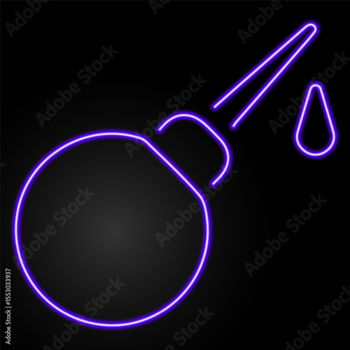 enema neon sign, modern glowing banner design, colorful modern design trends on black background. Vector illustration.