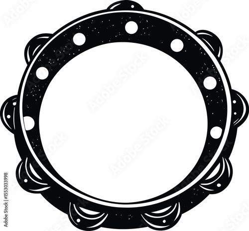 Silhouette of a Tambourine