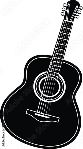 Silhouette of an Acoustic Guitar