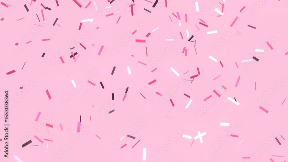 Animated Pink Confetti Fluttering for Weddings, Birthdays and Special Events