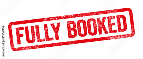 Red stamp on a white background - Fully booked