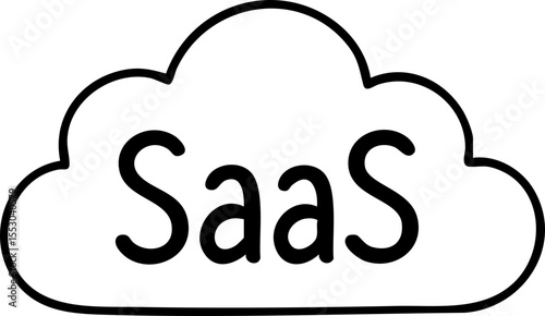 SaaS Cloud Computing Icon