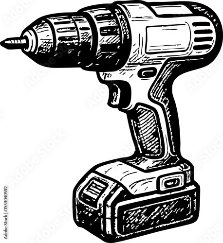 Hand-drawn Drill Illustration