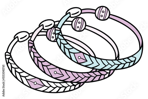 Colorful handmade friendship bracelets arranged in a flat lay composition