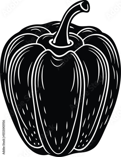 Silhouette of a Bell Pepper