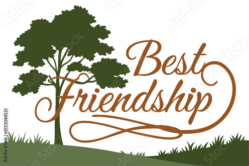 Expressive handwritten script celebrating the special bond of best friends