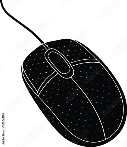 Silhouette of a Computer Mouse