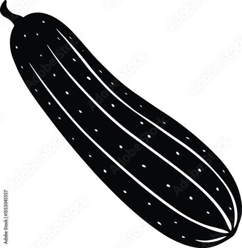 Silhouette of a Cucumber