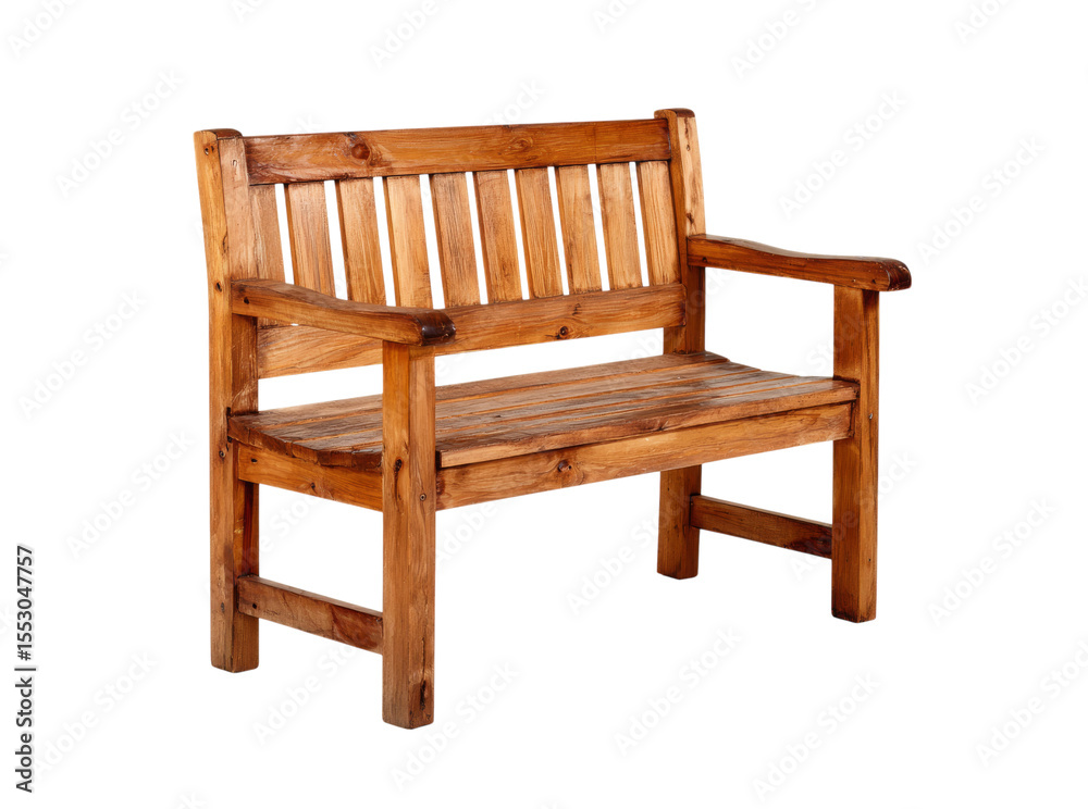 Rustic wooden bench garden outdoor patio furniture, Isolated On Transparent Background Rustic wooden bench garden outdoor patio furniture, Isolated On Transparent Background