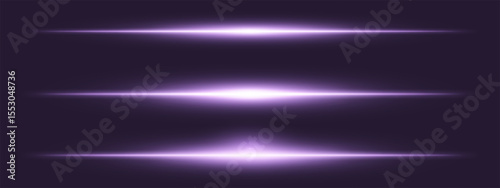 Light burst set. Intense purple beam with sparkles and soft particles over black, fitting for space, energy, or futuristic interface design.