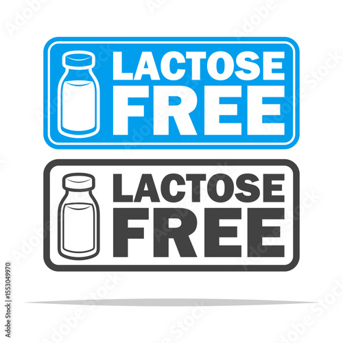 Lactose free label vector isolated illustration