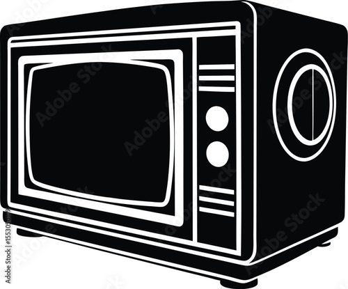 Silhouette of a Microwave Oven