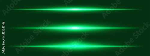 Light burst set. Intense green beam with sparkles and soft particles over black, fitting for space, energy, or futuristic interface design.