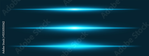 Light burst set. Intense blue beam with sparkles and soft particles over black, fitting for space, energy, or futuristic interface design.