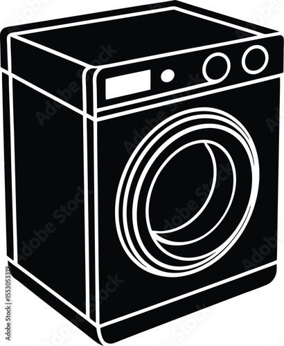 Silhouette of a Washing Machine