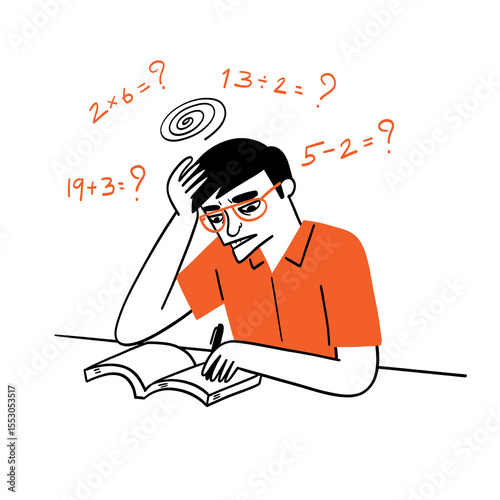 Young man who is weak in mathematics, mathematical