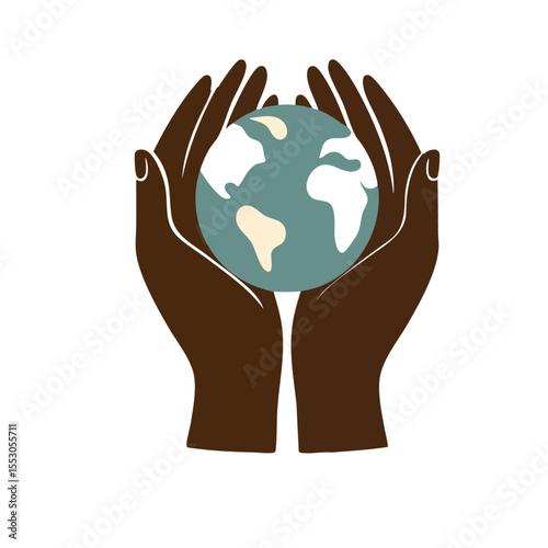 hands holding earth