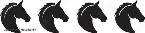 Horse head silhouette vector illustration 