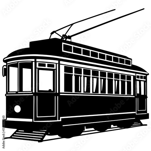 old tram in the city