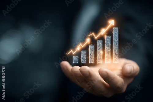 Business Growth Chart Held in Hand.