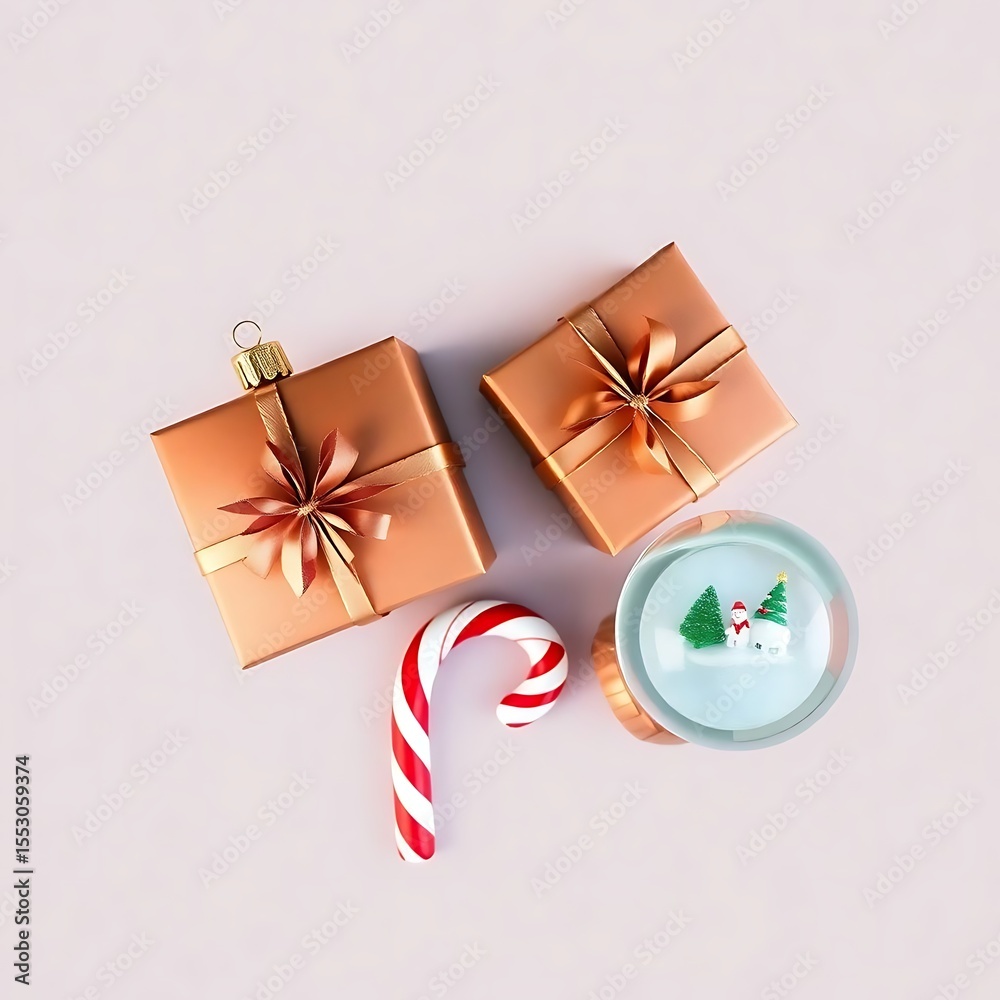 Fototapeta premium Soft Christmas Ornament with Bow