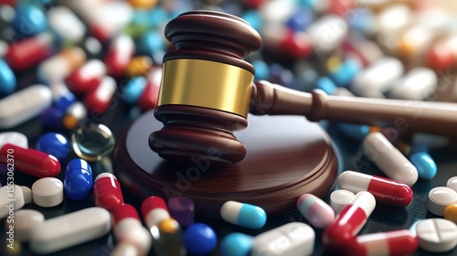 Justice and health depicted through law and medicine.