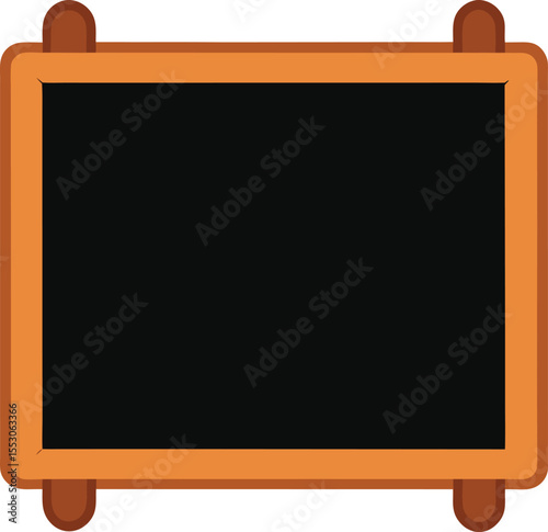 Blank Blackboard Rustic Wooden Frame, Empty Chalkboard for Messages, Notes, and Announcements