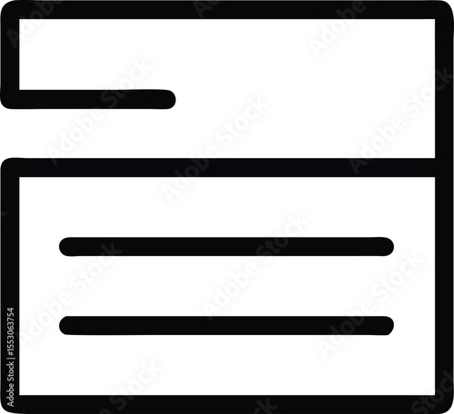 Minimal outline icon of a text input field with a cursor