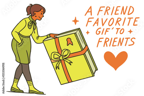Person gifting a book to a friend based on their favorite topic