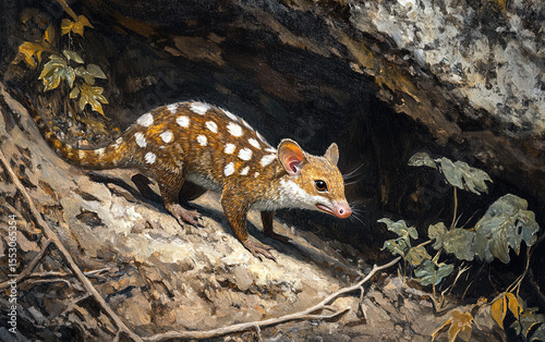quoll on land