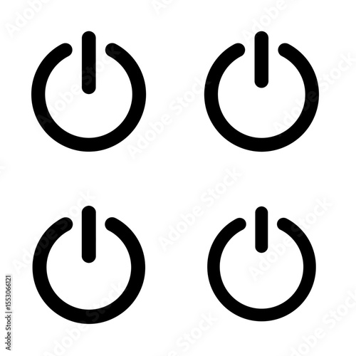 On off power button icon. Switch on switch off icon, vector illustration