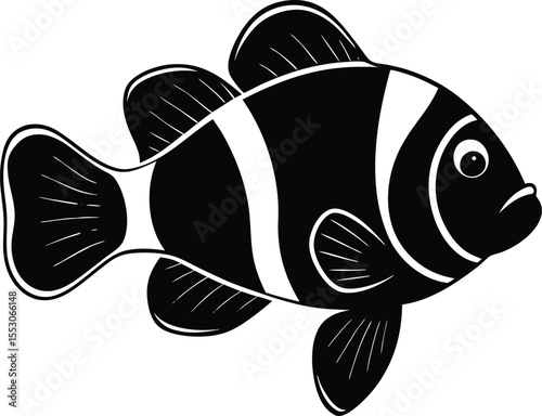 Silhouette of a Clownfish