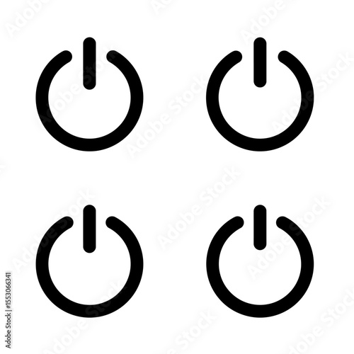 On off power button icon. Switch on switch off icon, vector illustration