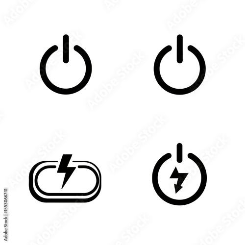 On off power button icon. Switch on switch off icon, vector illustration