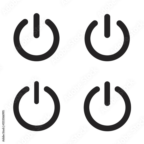 On off power button icon. Switch on switch off icon, vector illustration