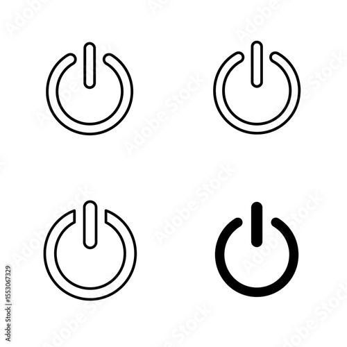 On off power button icon. Switch on switch off icon, vector illustration