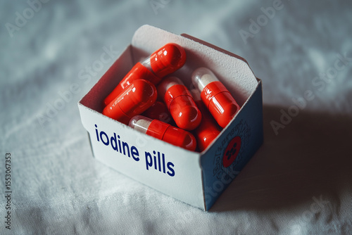Iodine pills for after nuclear bomb explosion treatment 