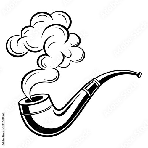 smoking pipe vector illustration