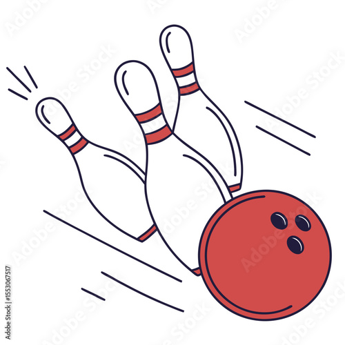 bowling ball and pins