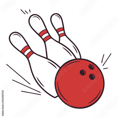 bowling ball and pins