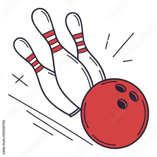 bowling ball and pins