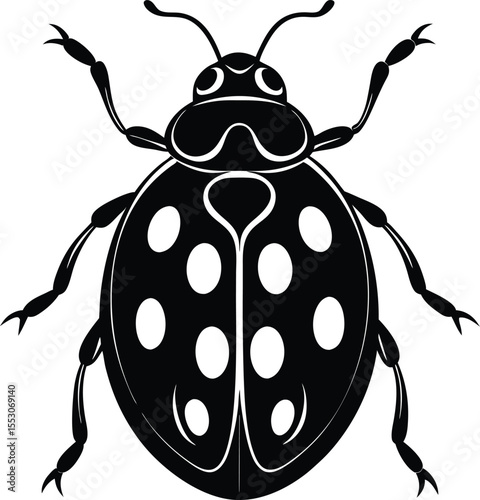 Silhouette of a Ladybug